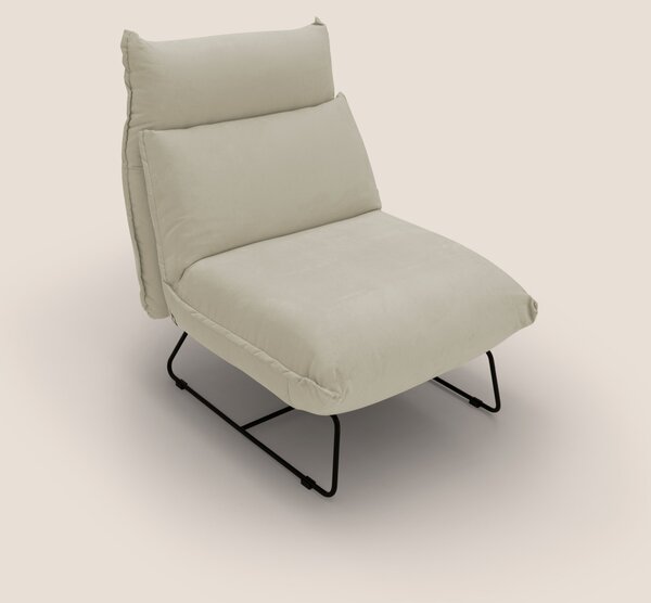 Tessa Poltroncina dal design moderno in morbida microfibra smacchiabil