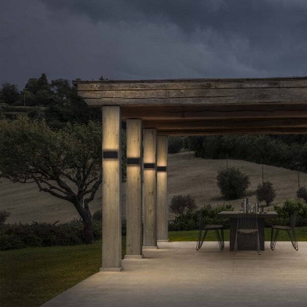 Ideal Lux - Applique a LED da esterno ATOM LED/25W/230V IP54 antracite