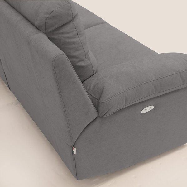 Romeo Divano relax con recliner elettrico in morbido tessuto impermeab