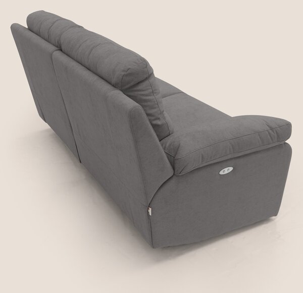 Romeo Divano relax con recliner elettrico in morbido tessuto impermeab