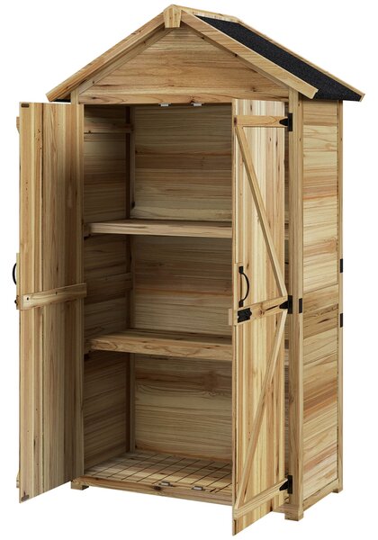 Casetta Box da Giardino per Attrezzi 102x54x177 cm in Legno di Abete