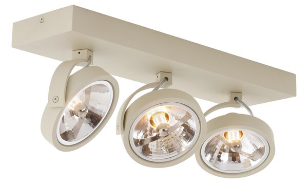 Faretto da soffitto moderno beige G9 rotondo orientabile a 3 luci - Go