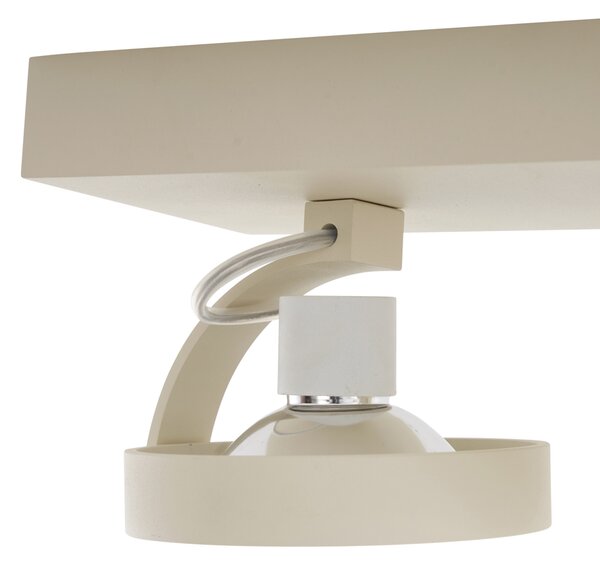 Faretto da soffitto moderno beige G9 rotondo orientabile a 3 luci - Go