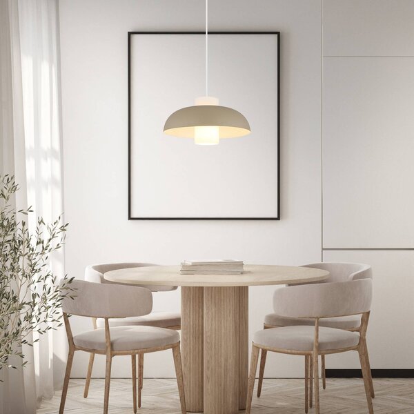 Globo Lampada a sospensione Lowe, dimmerabile, Crema / Ambra, Soggiorno / Sala da pranzo, Metallo, Moderno, Lampada a sospensione