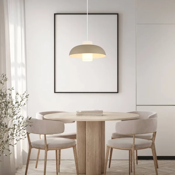 Globo Lampada a sospensione Lowe, dimmerabile, Crema / Ambra, Soggiorno / Sala da pranzo, Metallo, Moderno, Lampada a sospensione