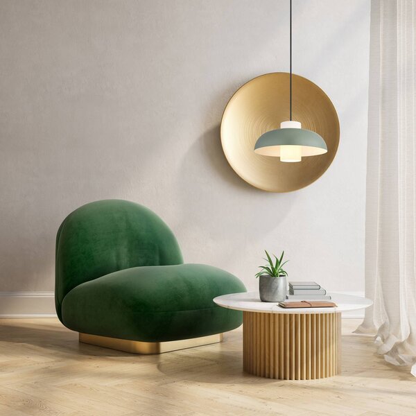 Globo Lampada a sospensione Lowe, dimmerabile, Verde, Soggiorno / Sala da pranzo, Metallo, Moderno, Lampada a sospensione