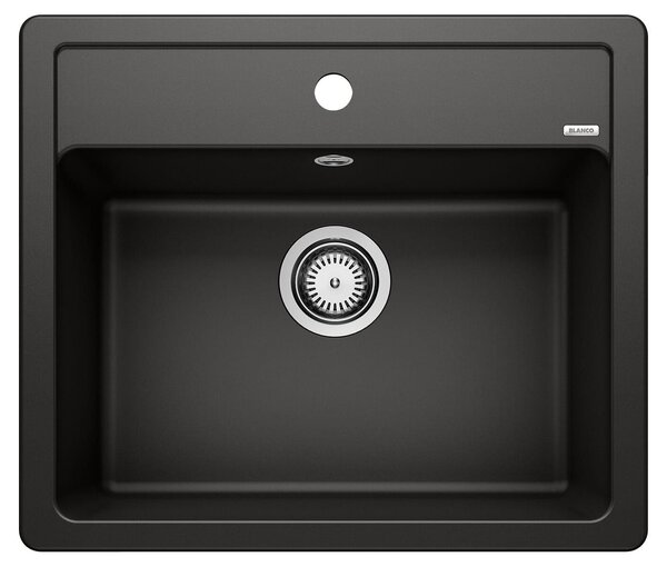 Lavello in granito Blanco LEGRA 6 500 x 585 mm nero 526084