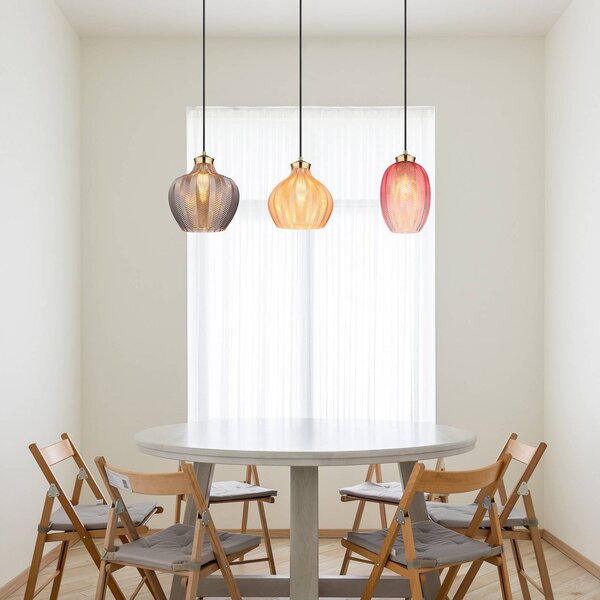 Lampada Da Soffitto Classica Reality – Vetro E Cromo, Diametro 20cm, Attacco E27, Con Lampadina LED Inclusa - 2