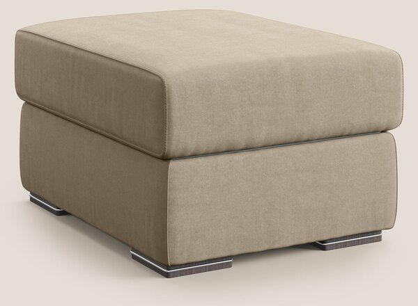 Sun pouf apribile contenitore in microfibra smacchiabile T11 tortora