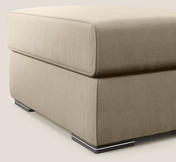 Sun pouf apribile contenitore in microfibra smacchiabile T11 tortora