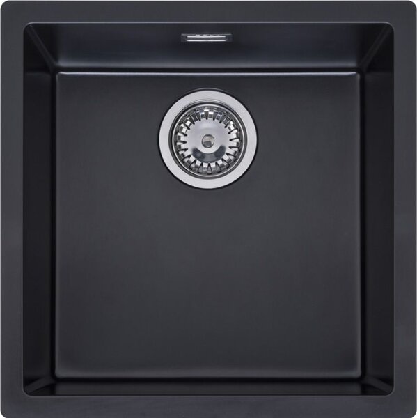 Lavello Reginox, lavello quadrato in granito Texel 40 Pure Black 40x40 cm R34651