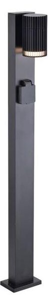 Lampada da esterno con presa SCHUKO 1x GU10/10W/230V IP44 80 cm nera