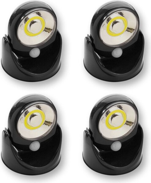 CALICOSY - Set di 4 faretti con sensore di movimento - LED ad alta potenza