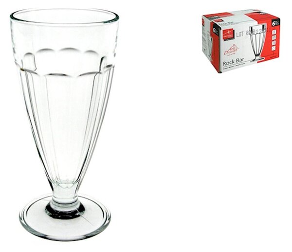 Confezione 6 coppette dessert Rockbar in vetro trasparente cl 38