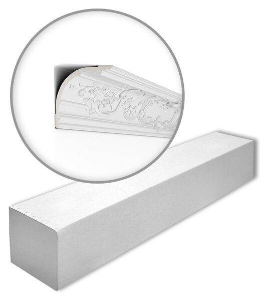 NMC Z41-box ARSTYL Noel Marquet 1 cartone con 6 strisce decorative Cornice per soffitto stile classico colore bianco | 12 m