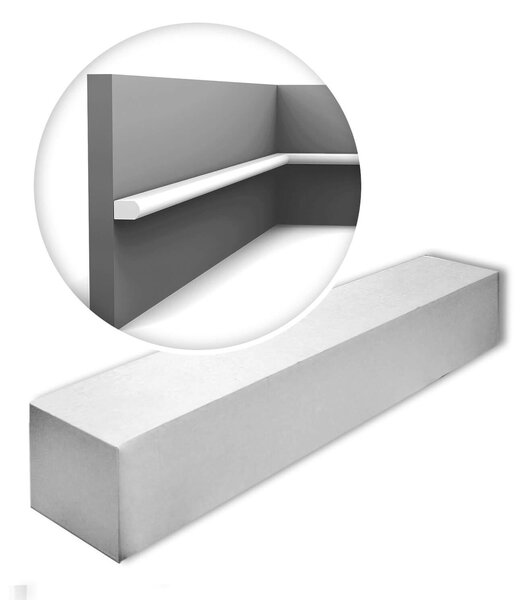 Orac Decor PX209-box MODERN RIBBON1 cartone con 70 strisce decorative Rivestimento murale stile moderno colore bianco | 140 m