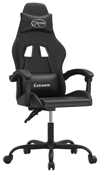 VidaXL Sedia da gioco in ecopelle nera