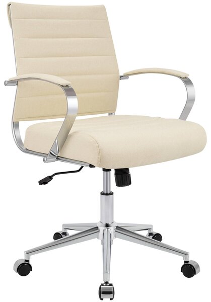 Sedia da ufficio Oakland - rivestita in tessuto - Colore crema
