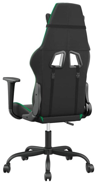 Sedia da gioco vidaXL con funzione massaggiante in Pelle finta nera e verde