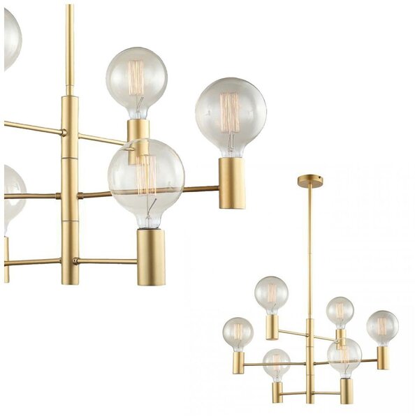 Italux Veva Lampadario LED moderno nero MDM3339/6 GD