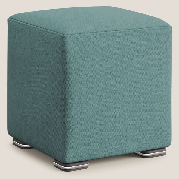 Cube pouf in tessuto morbido impermeabile T02 petrolio