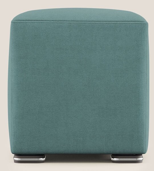 Cube pouf in tessuto morbido impermeabile T02 petrolio