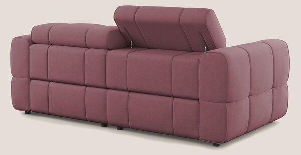 Giotto Divano modulare con opzione relax elettrico in microfibra effet