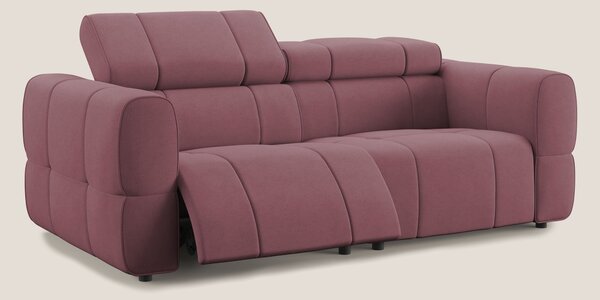 Giotto Divano modulare con opzione relax elettrico in microfibra effet