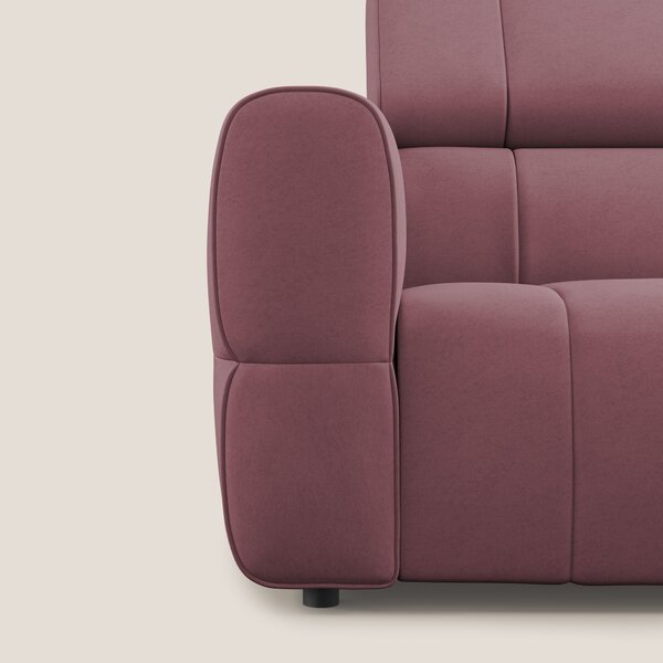 Giotto Divano modulare con opzione relax elettrico in microfibra effet