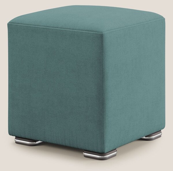 Cube pouf in tessuto morbido impermeabile T02 petrolio