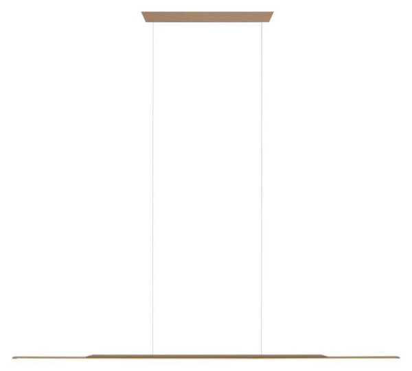 PAUL NEUHAUS Lampada a sospensione PURE Surface 125x25, regolabile in altezza, 3000K, bronzo, 2301-97