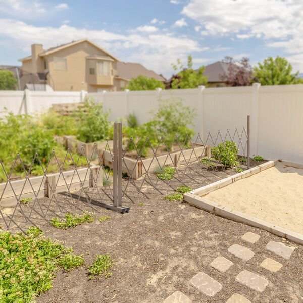 Recinzione per Giardino Estensibile Autoportante 35-300 cm in Metallo e Alluminio Marrone Scuro