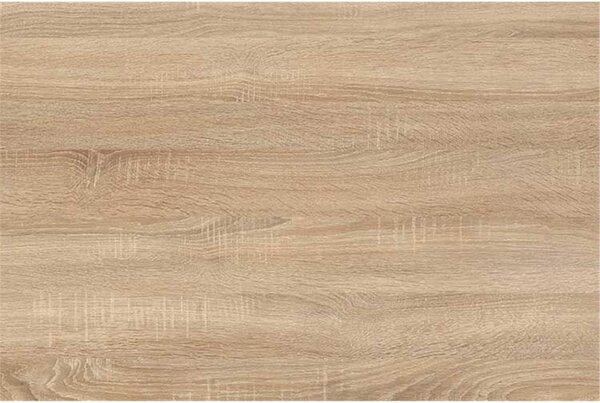 Scrivania da ufficio regolabile in altezza, colore bianco, piano in legno impiallacciato effetto noce, dimensioni 160x80 cm