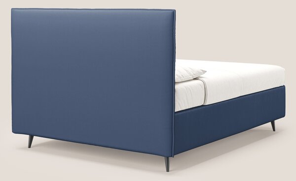 Greta letto contenitore dimensioni SLIM con testata trapuntata in ecop