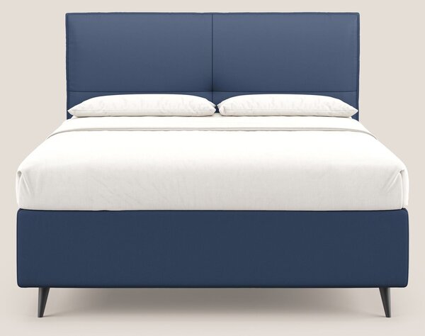 Greta letto contenitore dimensioni SLIM con testata trapuntata in ecop