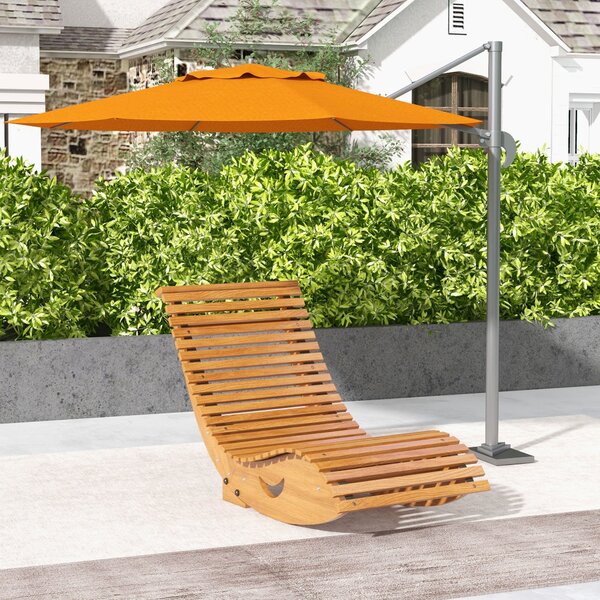 Sedia a Dondolo da Giardino a S con Seduta Ergonomica 130x60x60 cm in Legno di Abete e di Pino