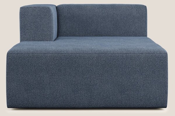 Nettuno modulo chaise longue in morbido tessuto bouclè T07 blu