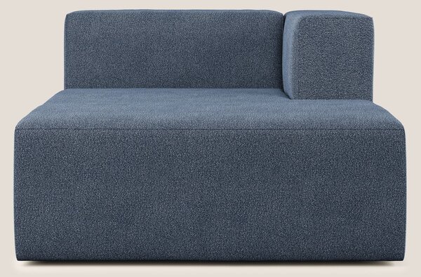 Nettuno modulo chaise longue in morbido tessuto bouclè T07 blu