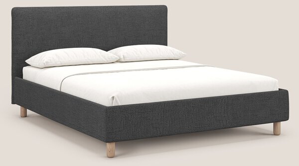 Serena letto contenitore salvaspazio scandinavo in tessuto fiammato im