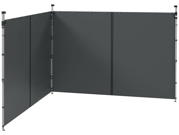 Set 2 Pareti Laterali per Gazebo 3x3m e 3x6m 295x195 cm in Tessuto Oxford Grigio Scuro