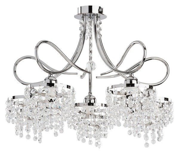 Lampadario decorativo glamour con cristalli a 5 punti DIANA 5xE14 10W ALF18995 Alfa