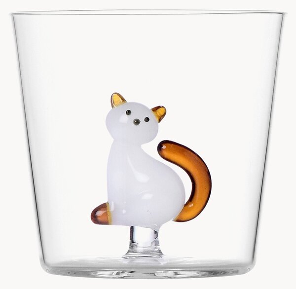 Bicchiere in vetro borosilicato Tabby Cat