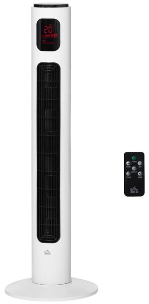 Ventilatore a Torre 45W a 3 Modalità e 3 Velocità con Timer da 12h Ø32 x 96A cm in ABS Nero e Bianco