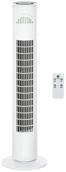 Ventilatore a Torre 45W a 3 Modalità e 3 Velocità con Timer da 10h Ø22 x 77A cm in ABS Bianco