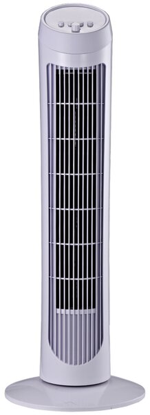 Ventilatore a Torre Oscillante da 45W a 3 Velocità 27x27x75 cm in ABS Bianco