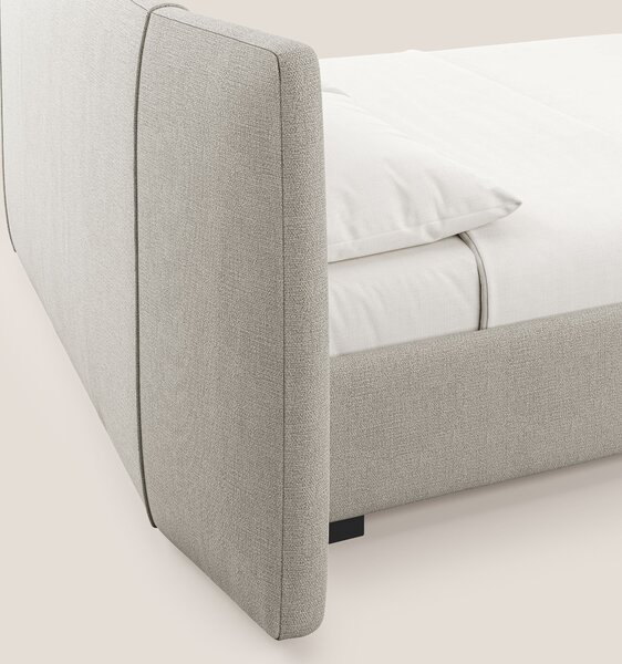 Omero letto imbottito contenitore sfoderabile in tessuto fiammato impe