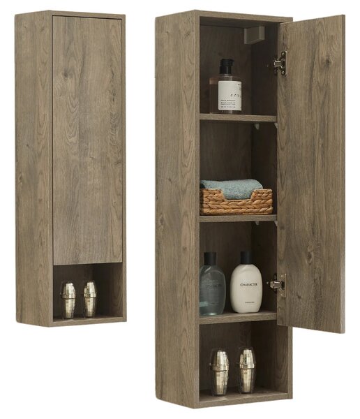 Mobile a Colonna per Bagno 30x20x100 cm in MDF Rovere