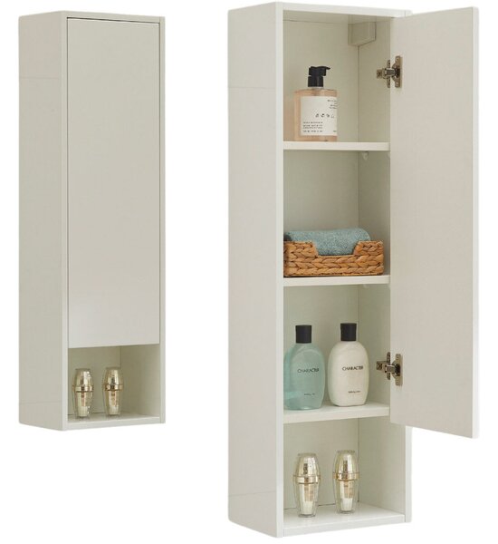 Mobile a Colonna per Bagno 30x20x100 cm in MDF Bianco