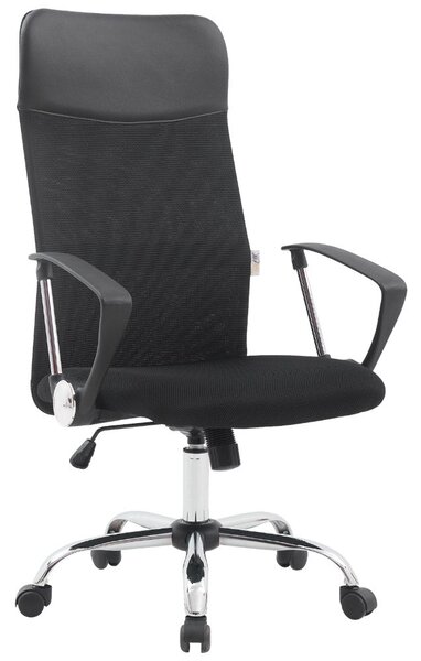 Sedia Direzionale da Ufficio 66x50x112/123 cm Ergonomica in Rete Mesh Nera