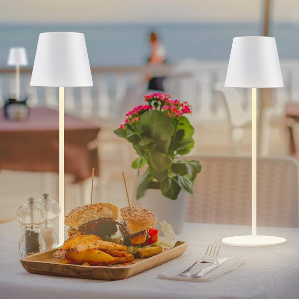 Lampada da tavolo Led touch Alba Bianca 1,2W portatile e da bottiglia a batteria ricaricabile USB Novaline
